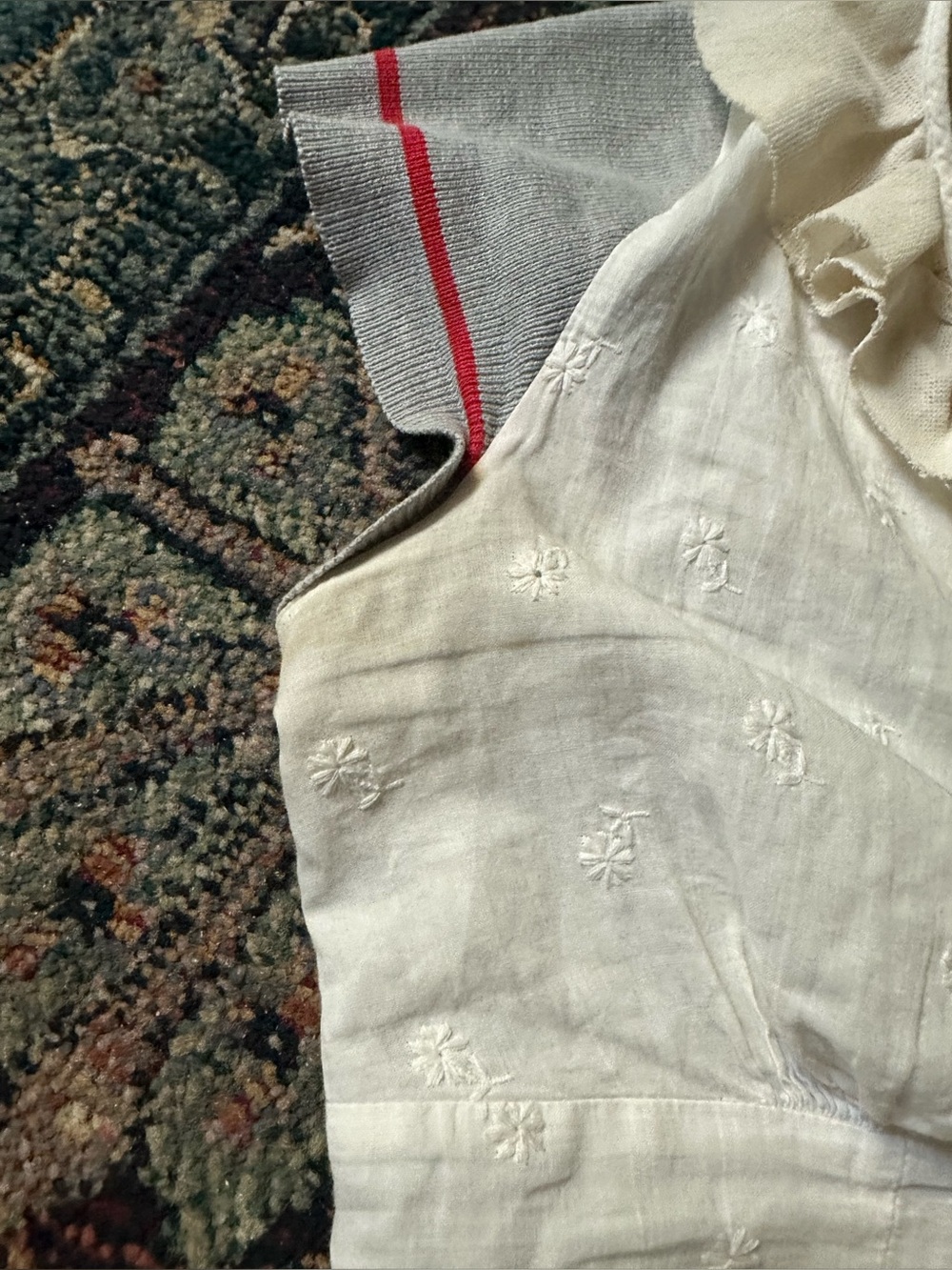 D&G Cream Embroidered Ruffle-Trim Jacket - Picture 4 of 7